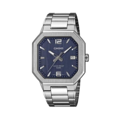 Montre Casio Collection Octogone Bleu MTP-B195D-2AVEF