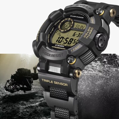 Montre Casio Montre G-SHOCK Frogman Diver's 200M Capsule Tan Accents Made in Japan – GWF-D1000BC-1ER Édition Limitée