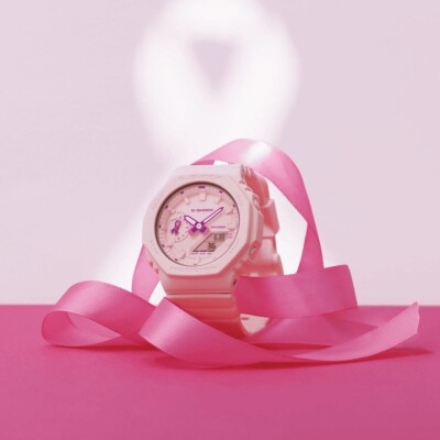 Montre CASIO G-SHOCK Octobre Rose Odyssée Édition Limitée Rose & Ruban GMA-S2100PR-4AER