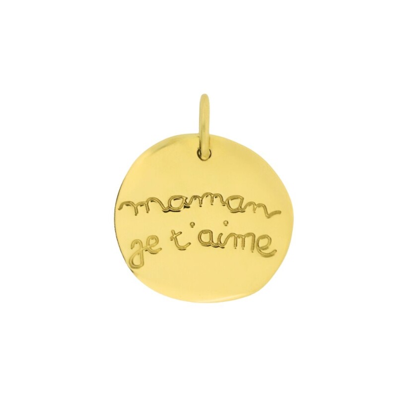 Médaille Arthus Bertrand "Maman je t'aime" or jaune