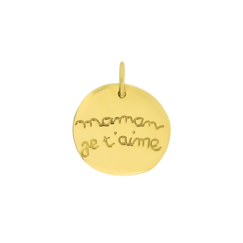 Médaille Arthus Bertrand "Maman je t'aime" or jaune
