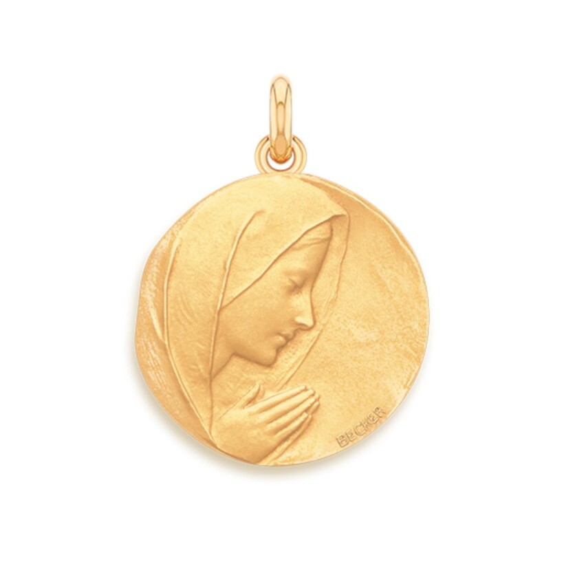 Médaille Becker Vierge or jaune 18mm
