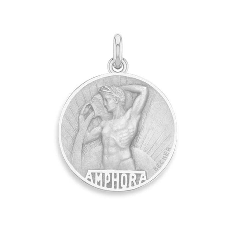 Médaille Becker Zodiaque Verseau argent 19mm