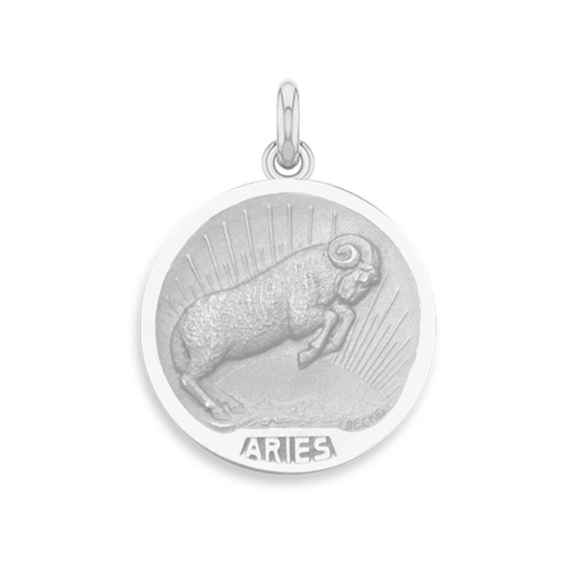 Médaille Becker Zodiaque Bélier argent 19mm