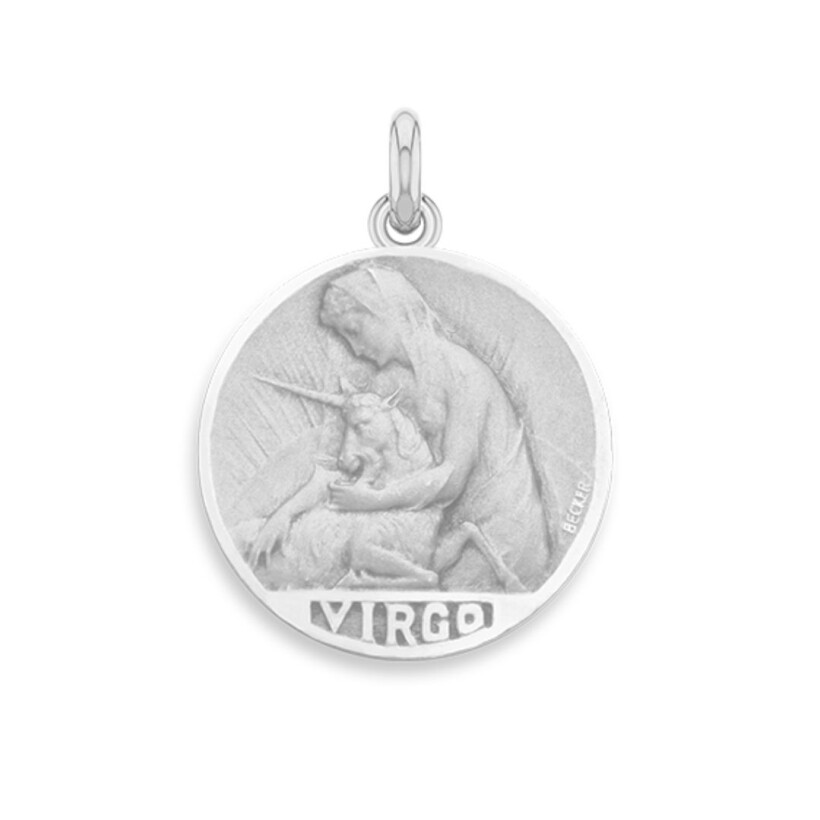 Médaille Becker Zodiaque Vierge argent 19mm