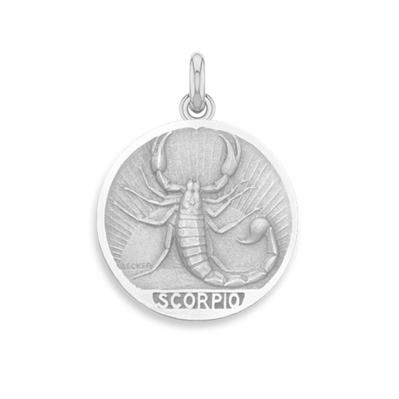 Médaille Becker Zodiaque Scorpion argent 19mm