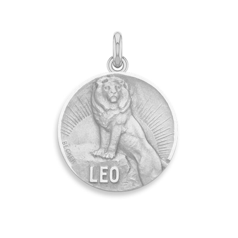 Médaille Becker Zodiaque Lion argent 19mm