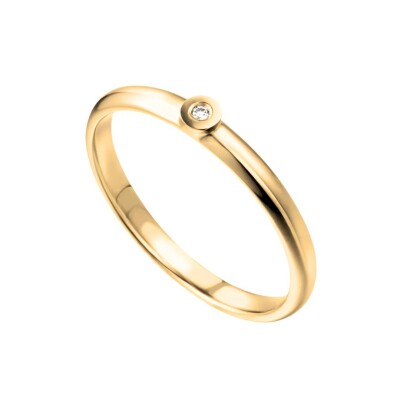 Solitaire Tournaire Alchimie en or jaune et diamant 0.15ct