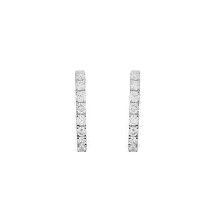 Boucles d'oreilles en or blanc et diamants