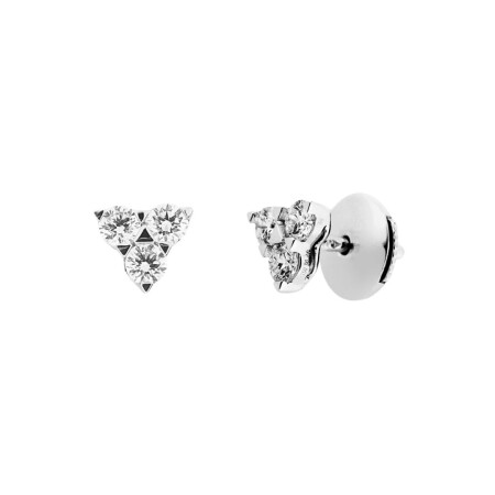 Boucles d'oreilles en diamants, or blanc