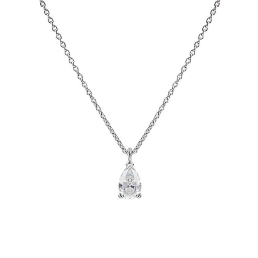 Parure en or blanc palladié et diamant 0.31ct