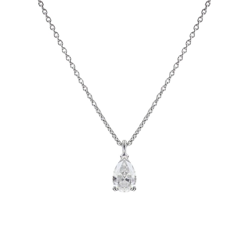 Parure en or blanc palladié et diamant 0.5ct