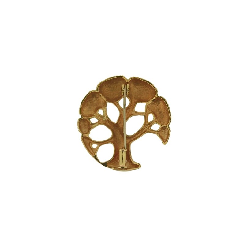 Broche arbre de vie en or jaune