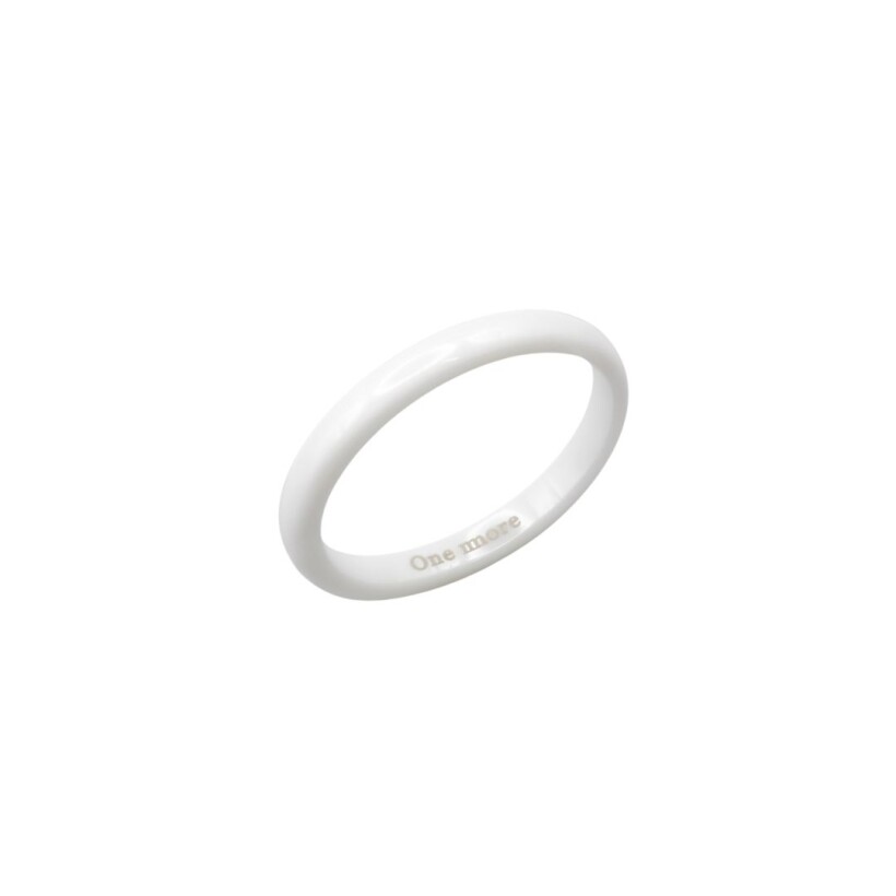 Bague blanche en céramique 2.5mm