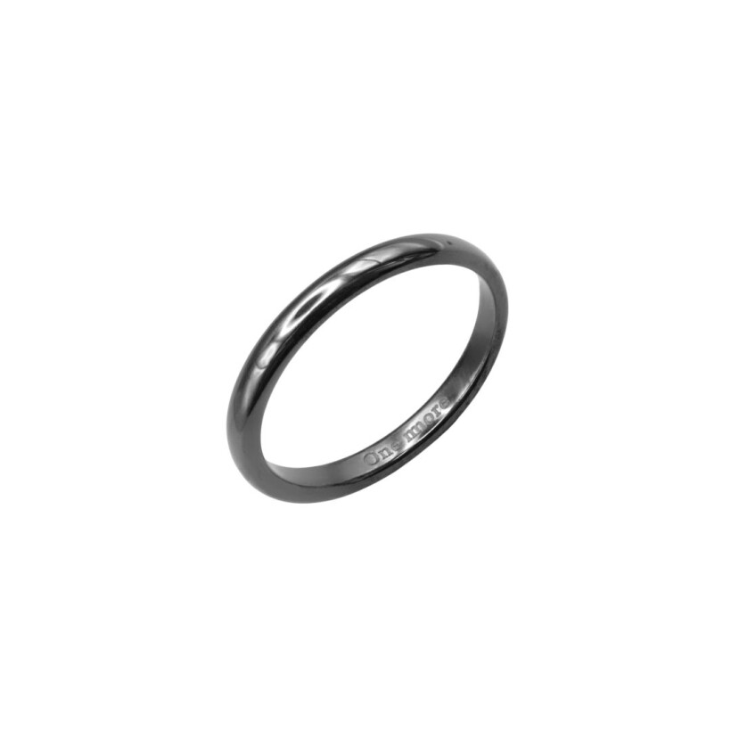 Bague noire en céramique 2.5mm