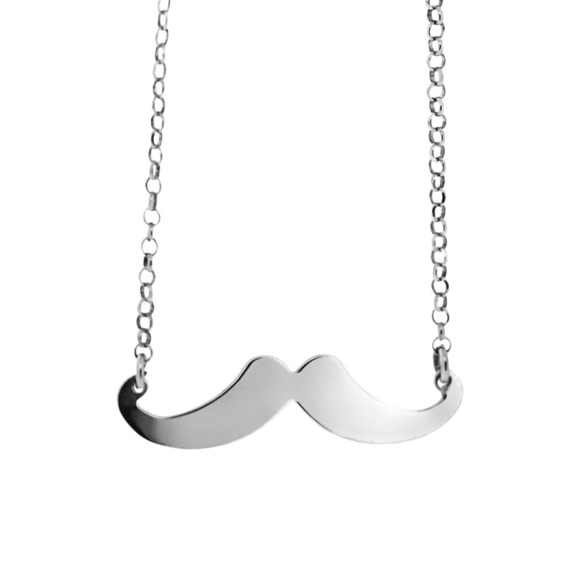 Collier moustache en argent