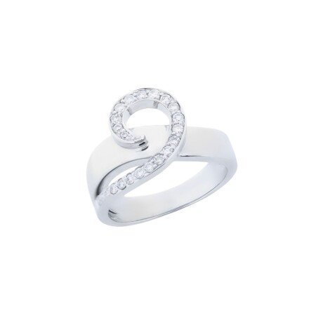 Bague en or blanc et diamants