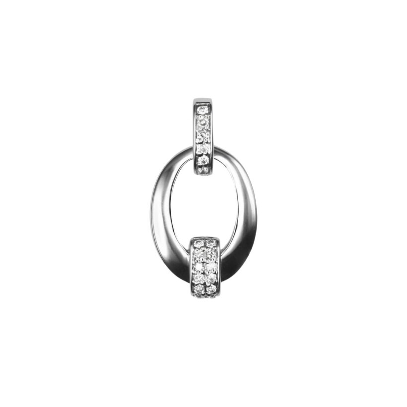 Pendentif en or blanc et diamants 1ct