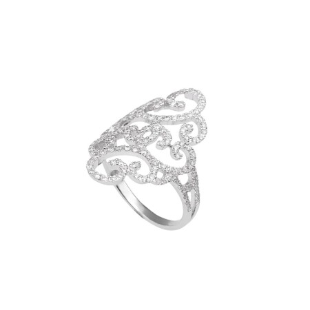 Bague en or blanc et diamants 0.7ct