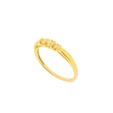 Bague 3 diamants, or jaune