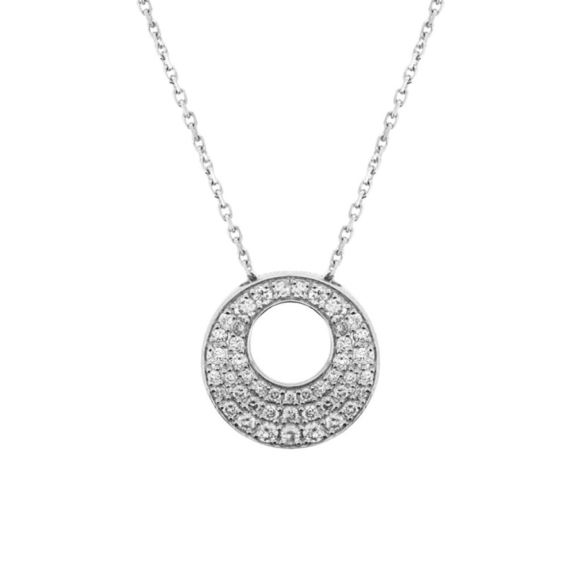 Collier en or blanc et diamants 0.38ct