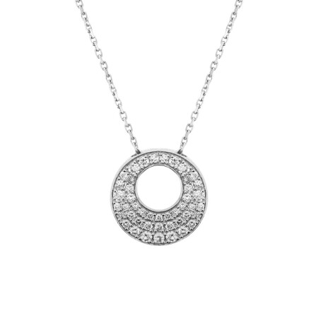 Collier en or blanc et diamants 0.38ct