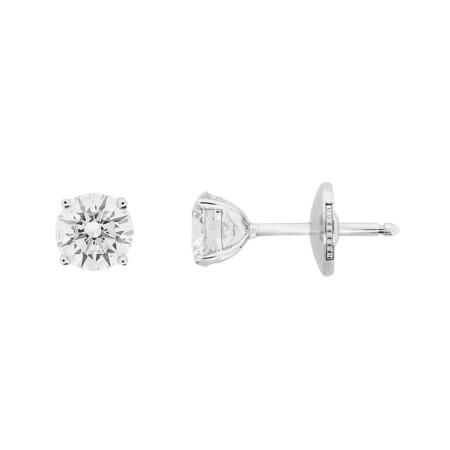 Boucles d\'oreilles en or blanc, diamants 1.5ct