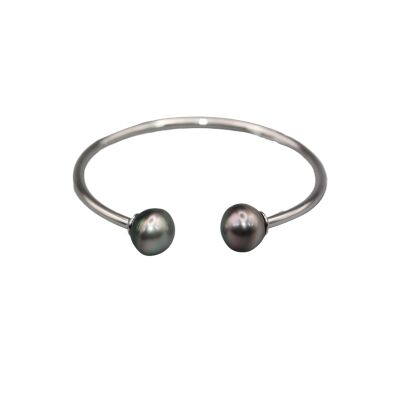 Bracelet en argent 925 & Perles de Tahiti 10/12 mm