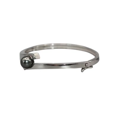 Bracelet en argent 925 & Perle de Tahiti 9/10 mm