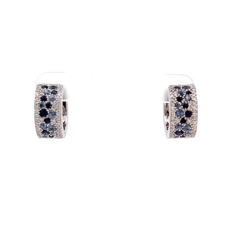 Boucles d’oreilles Pasquale Bruni en or blanc Saphirs et Diamants