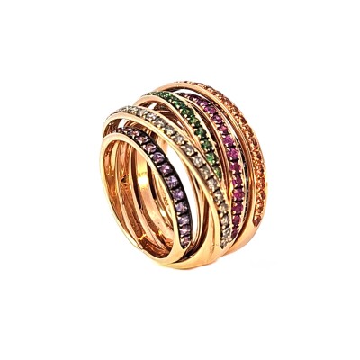 Bague Tibet sertie de diamants et saphirs