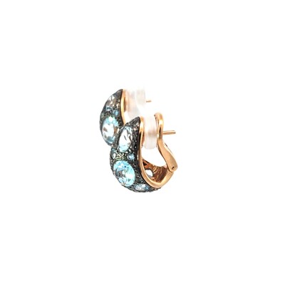 Boucles d'oreilles Topazes Bleues