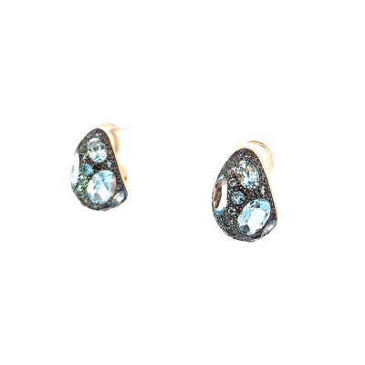 Boucles d'oreilles Topazes Bleues