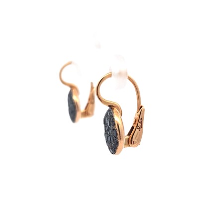 Boucles d'oreilles Sabbia diamants noirs