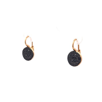 Boucles d'oreilles Sabbia diamants noirs