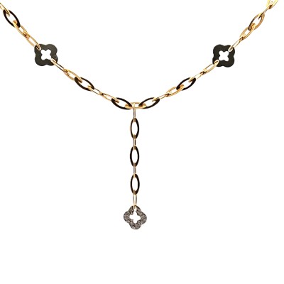 Collier bicolor et diamants