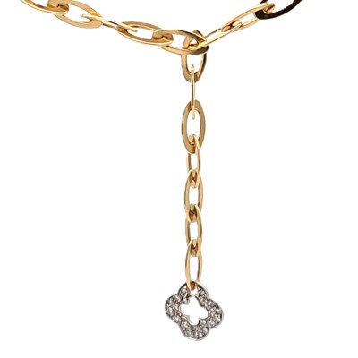 Collier bicolor et diamants