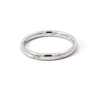Bague Lucciole Or Blanc Poli 1 diamant