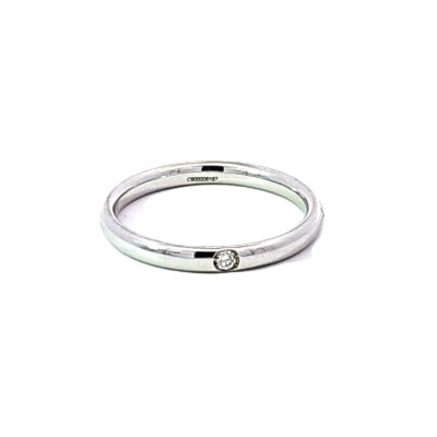 Bague Lucciole Or Blanc Poli 1 diamant