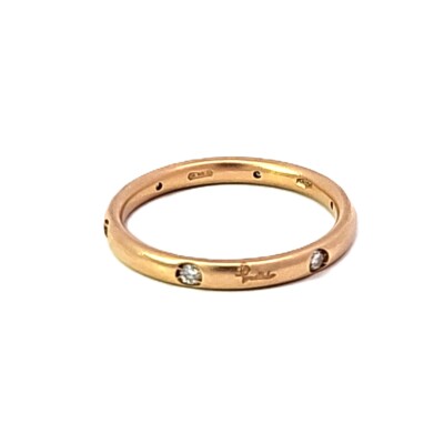 Bague Lucciole Or Rose Sablé 6 diamants