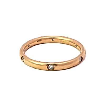 Bague Lucciole Or Rose Sablé 6 diamants