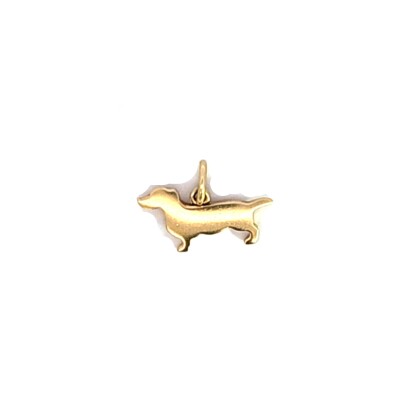 Charm Teckel Or Jaune