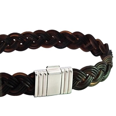 Bracelet pour Homme Corne de Buffle et acier
