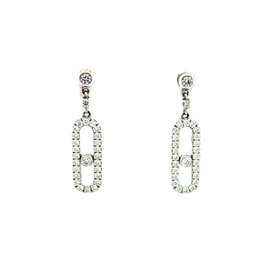 Boucles d'oreilles Move Uno diamants