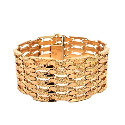 Bracelet manchette en or jaune