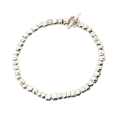 Bracelet granelli Dodo en argent et anneau brisé en or jaune