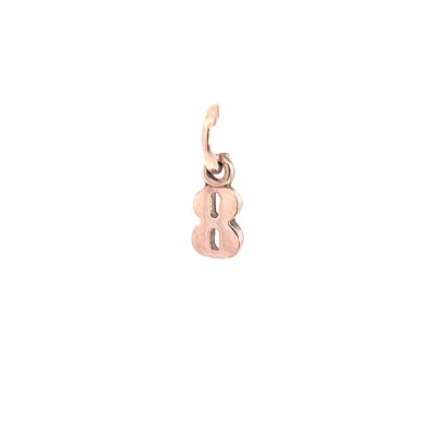 Charm Chiffre 8 en or rose DoDo