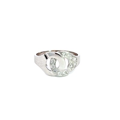 Bague Menottes en or blanc et diamants