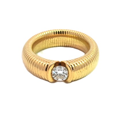 Bague or jaune, diamant