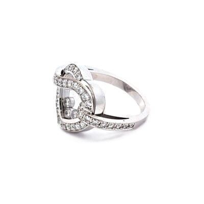Bague Happy Hearts en or blanc et diamants